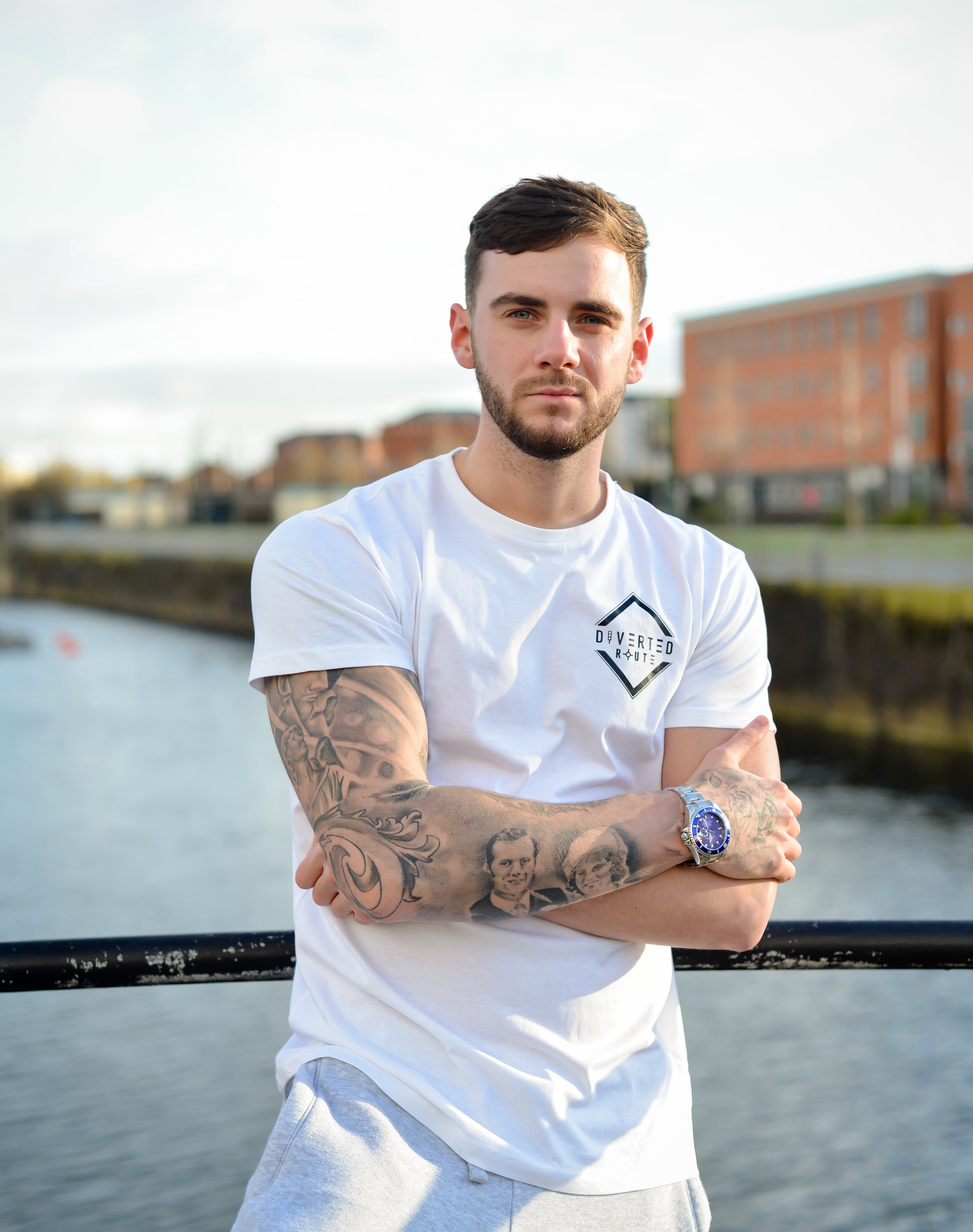 Diverted Route Ltd Unisex White Original T Shirt