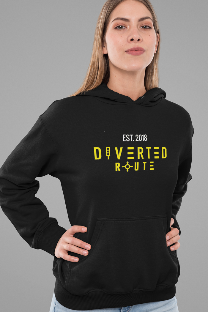 Diverted Route Womens Caution Hoody-Diverted Route