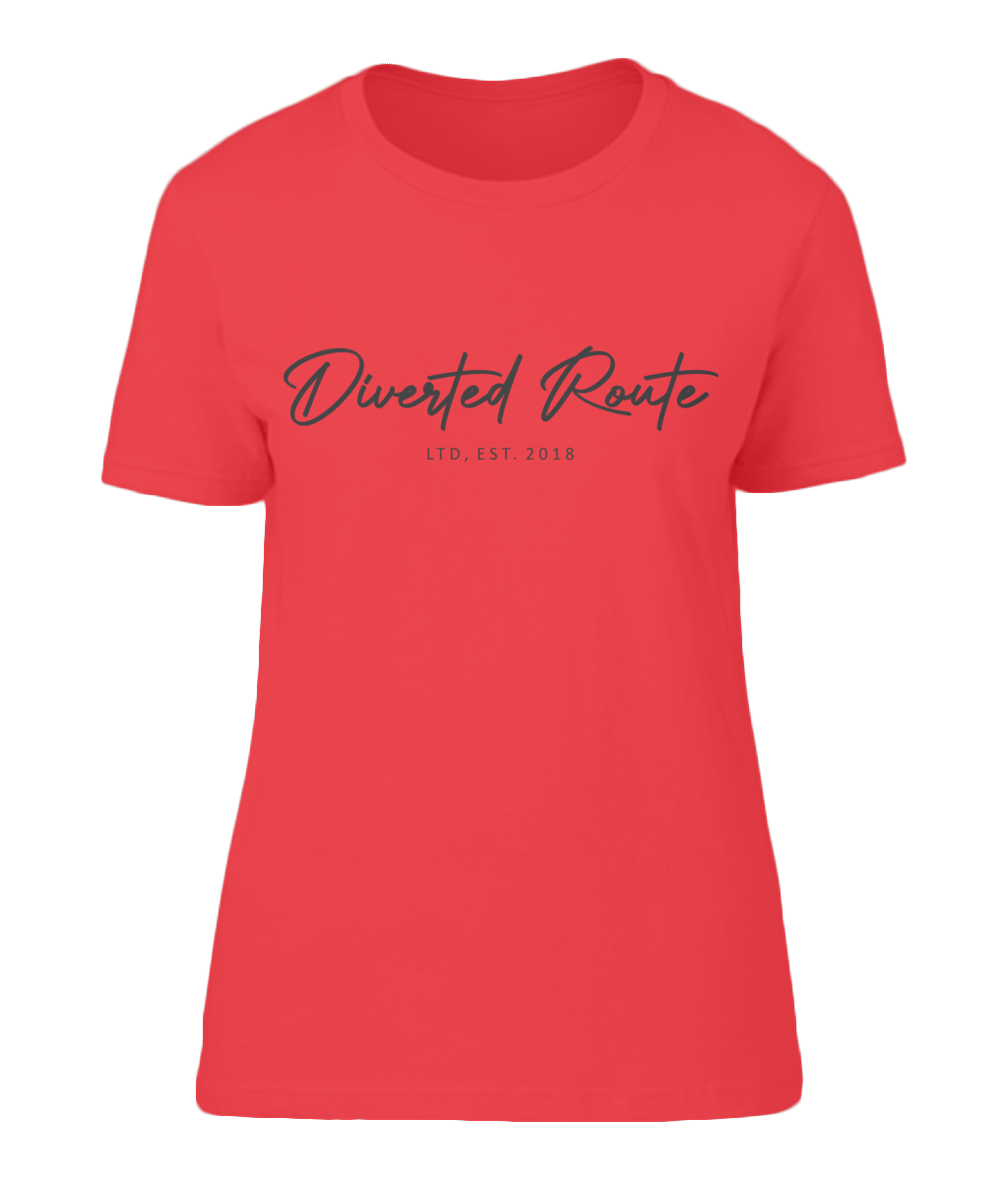 Diverted Route Ltd Adult Womens Signature Tshirt
