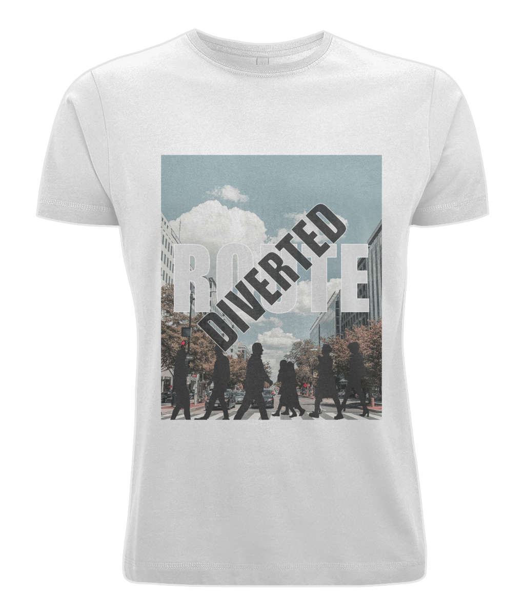 Diverted Route Ltd Unisex Adult Zebra Crossing T Shirt