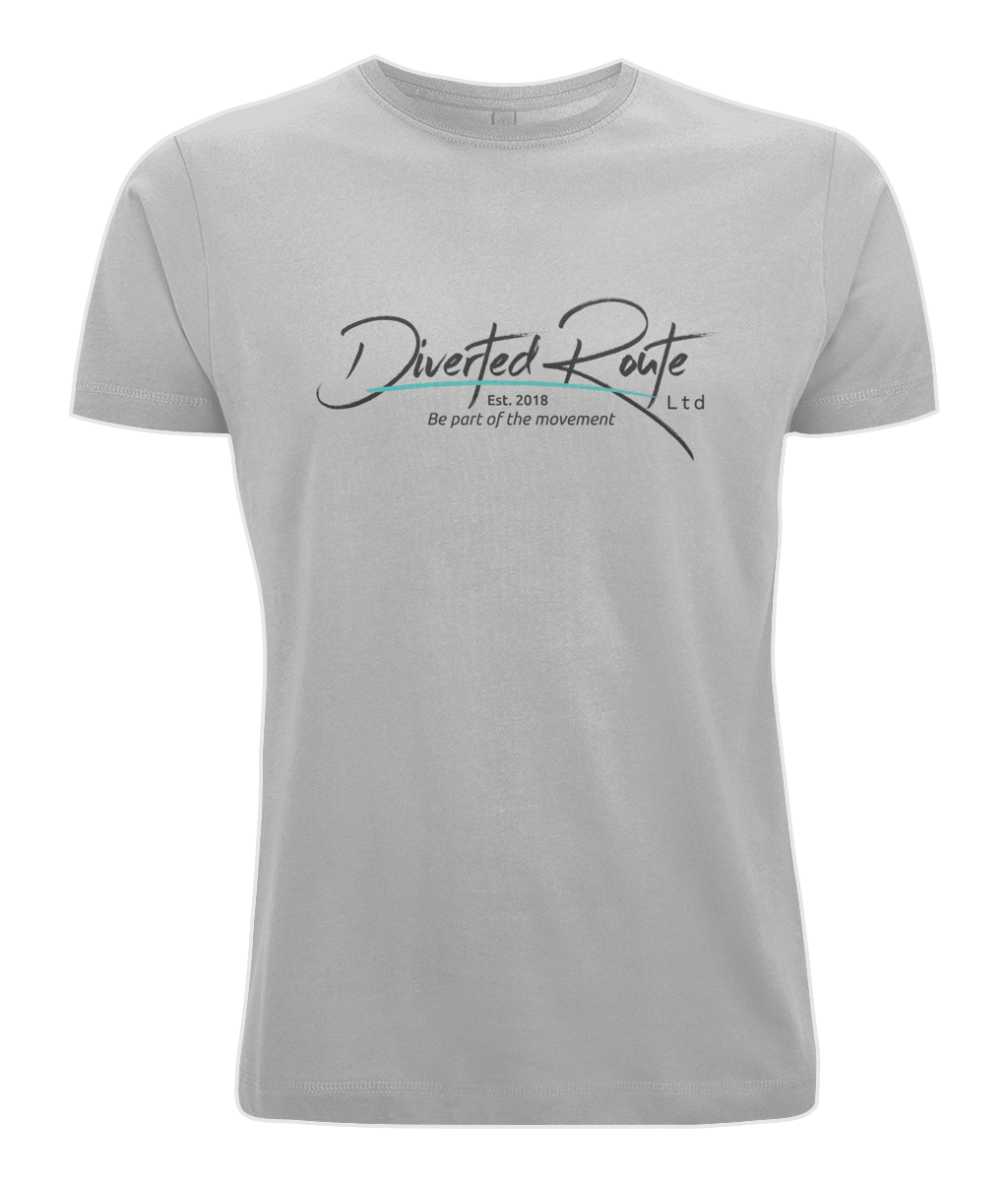 Diverted Route Ltd Unisex Adult White Signature T Shirt