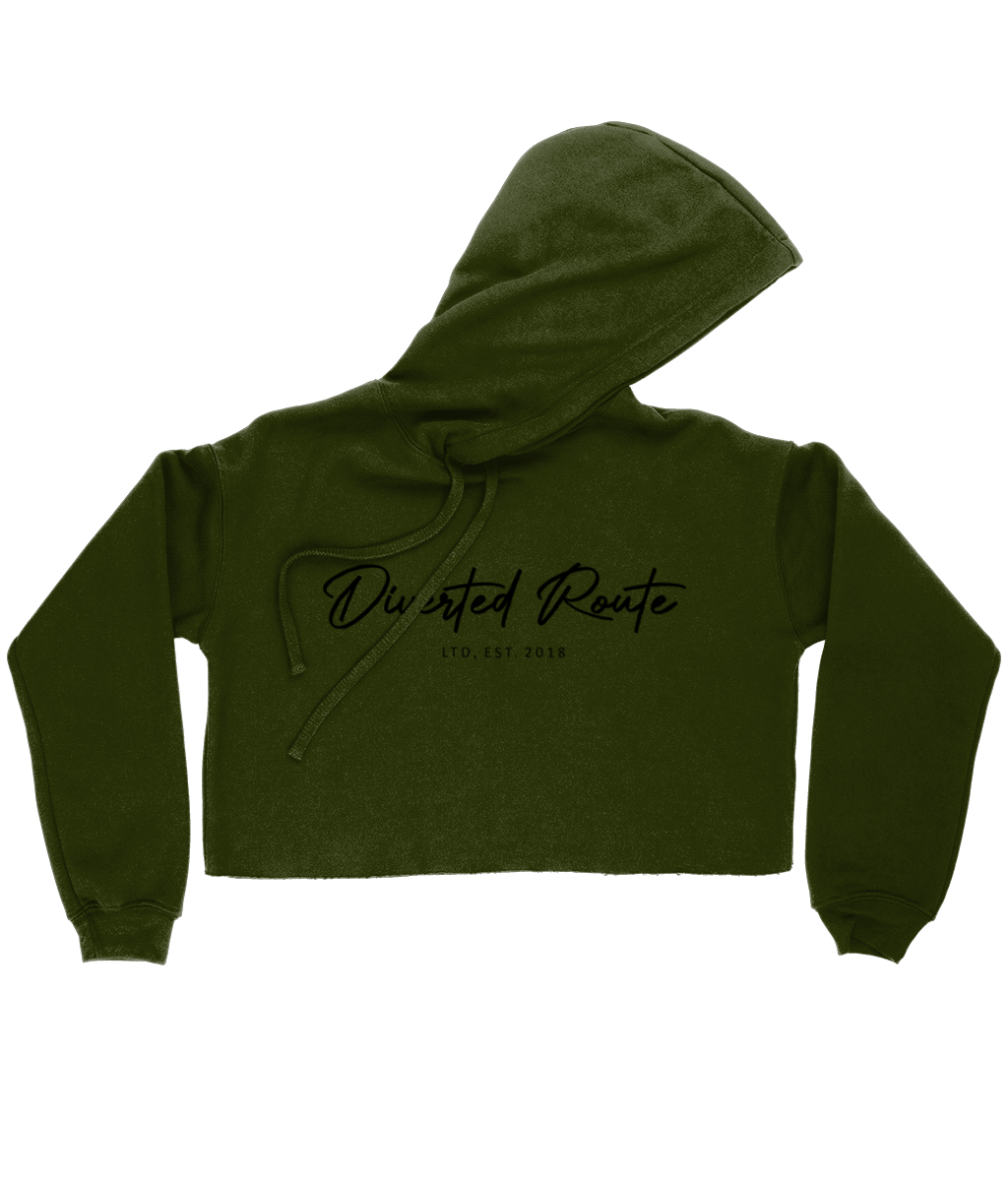 Diverted Route Ltd Womens Adult Signature Crop Hoodie